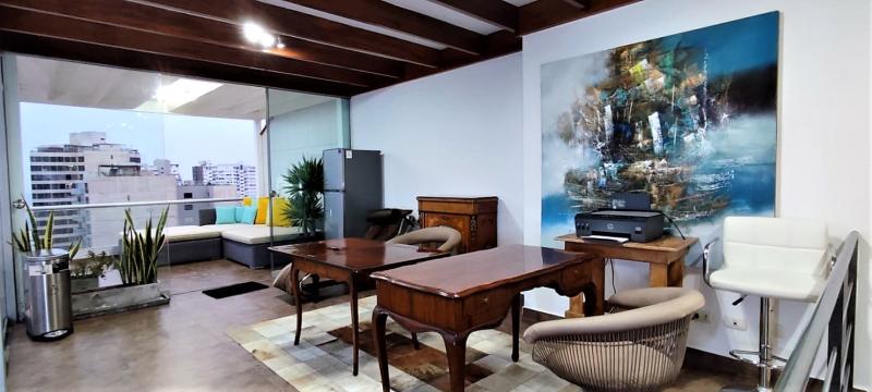 Pent-house Dúplex en Alquiler Amoblado de Lujo Vista Lateral al Mar $2,500 A.O. 260 mt.